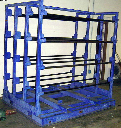 SHICKEL Corp Let Off / Roll Storage Stands, 16 roll capacity.